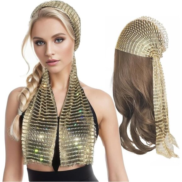 Rhinestone Mesh Headband Elastic Glamour Perfect for Parties Events Wear main image 8